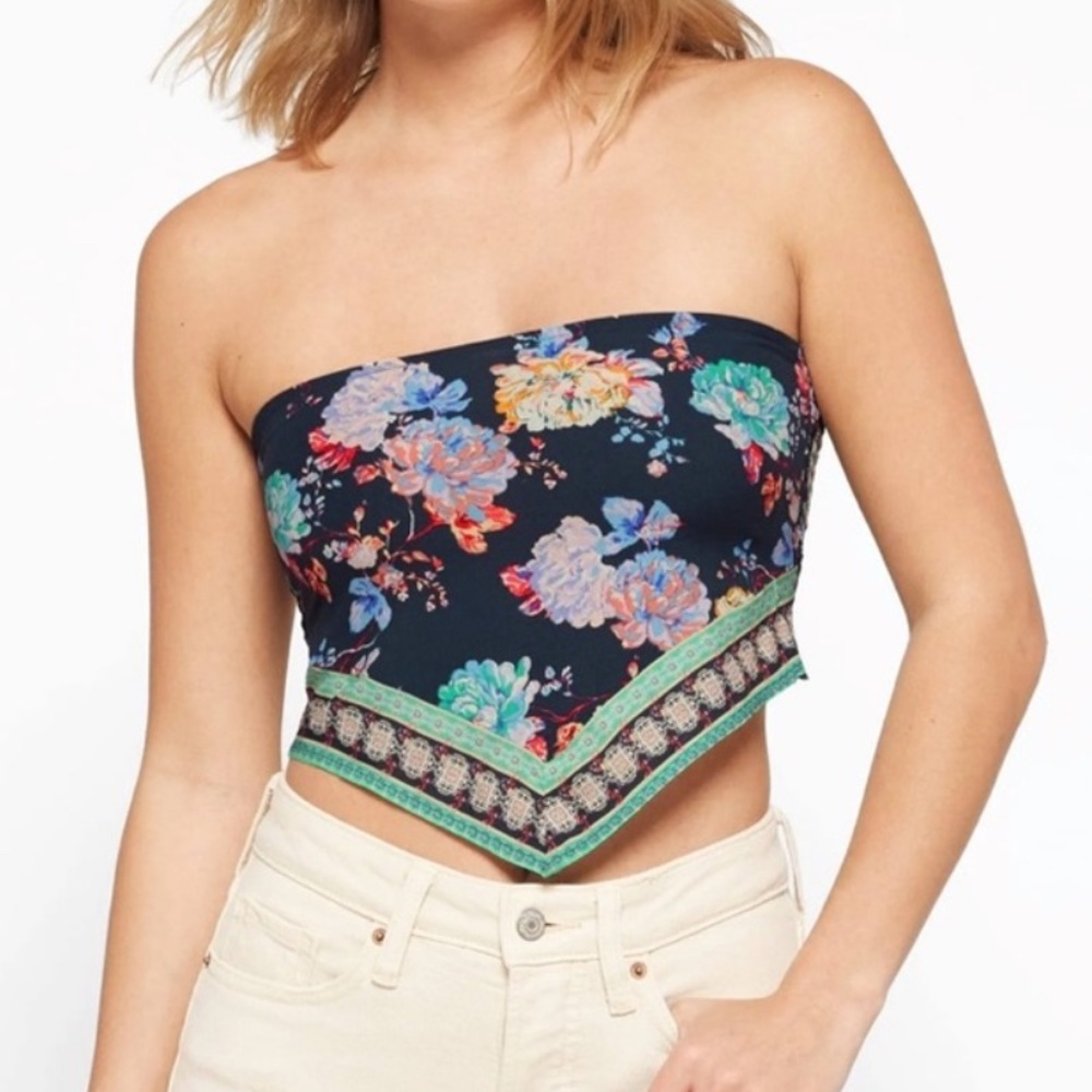 O’Neill Floral Strapless Top